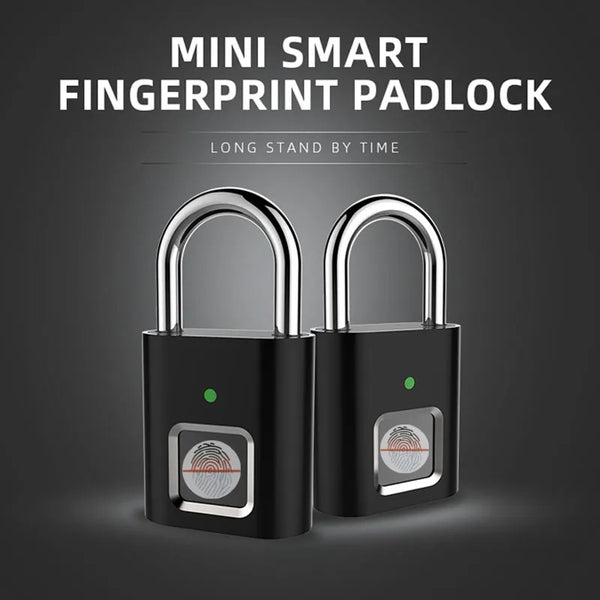 Smart Home USB Rechargeable Fingerprint Mini Padlock