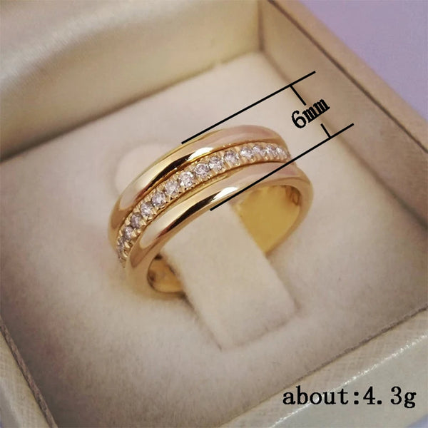 Womens Fashion Micro Pave Cubic Zirconia Band Ring