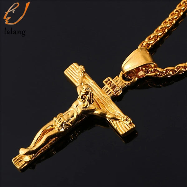 Mens 3D Crucifix Necklace