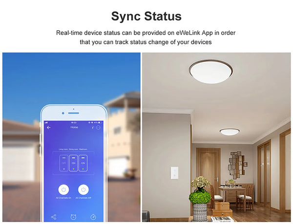 Smart Home Sonoff T2 US Smart Wifi Wall Light Switch