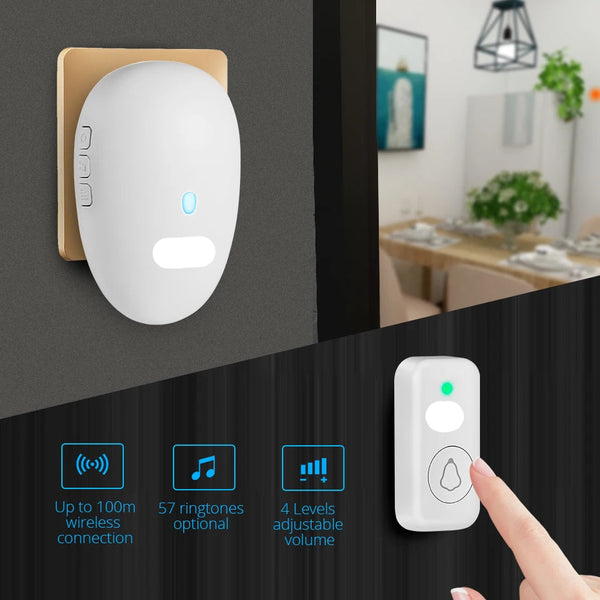 Wireless Smart Home Security Doorbell Chime Kit