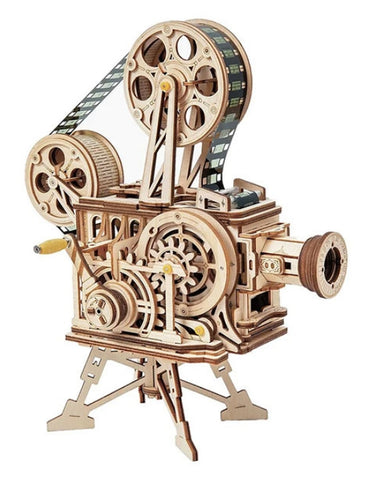 DIY 3D Wooden Puzzle Model Building Kits - Vintage Movie Projector-Vitascope, Zeppelin