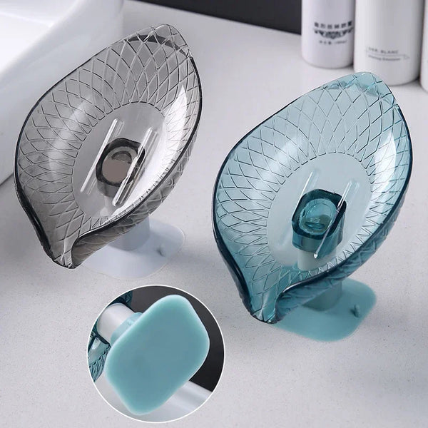 Elegant Leaf Shaped Bathroom Soap Holder/Drainer Dish