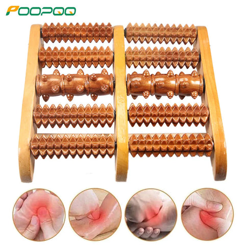 Wooden Foot Massager Roller, Relax and Relieve Plantar Fasciitis, Heel, Arch Pain. Stress Relief Tool, Relaxation Practical Gift