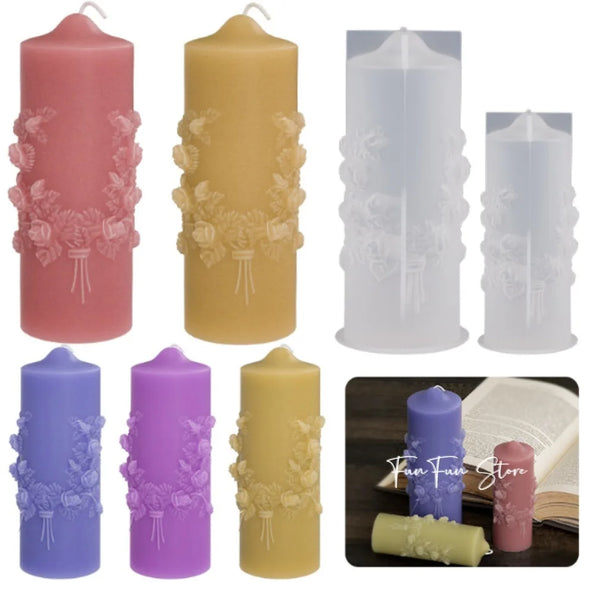 DIY Rose Bouquet Scented Silicone Candle Making Mold