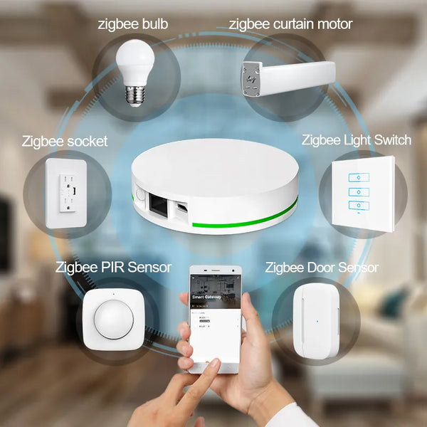 Tuya Zigbee 3.0 Wired Smart Home Bridge Smart Life App Alexa Google Apple