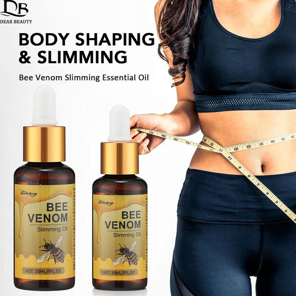 2PCS Bee Venom Body Slimming Essential Oil Tighten Skin Improve Sagging Waist Belly Weight Loss Fat Burner