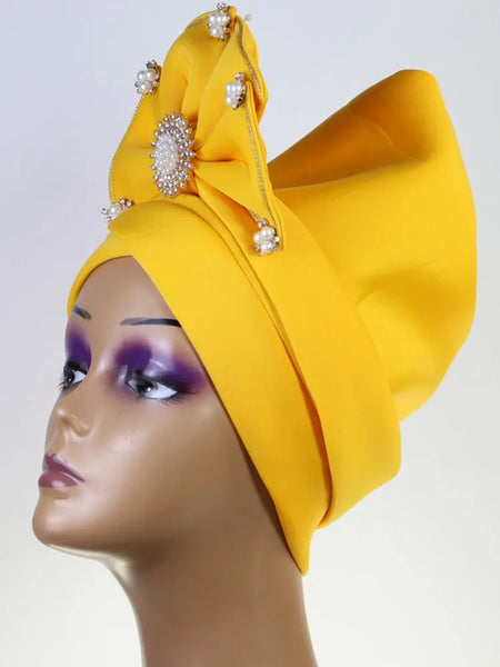 Womens  African Gele Head Wraps Headtie Turban