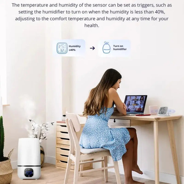 SONOFF Zigbee Smart Temperature Humidity Sensor Ewelink APP Via Alexa Google Home