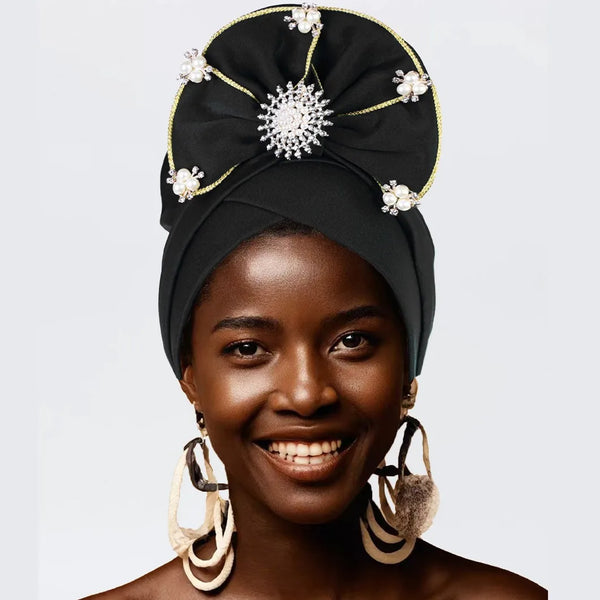 Womens  African Gele Head Wraps Headtie Turban