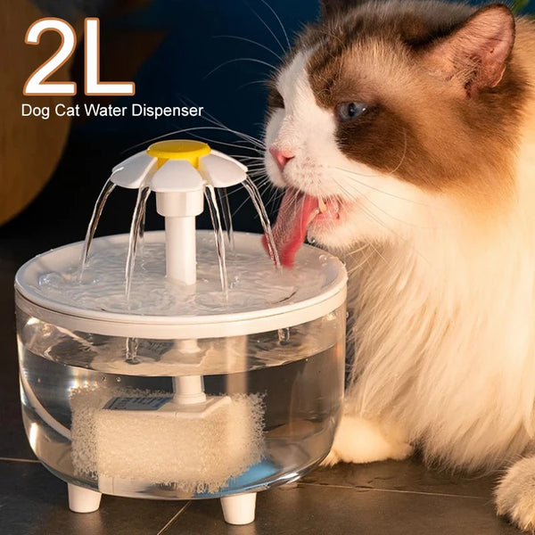 Dog Cat 2L Automatic Pet Water Dispenser Filter USB