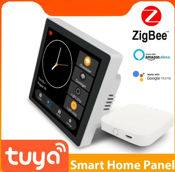 Smart Home Panel works with ZigBee, Alexa, Google Home