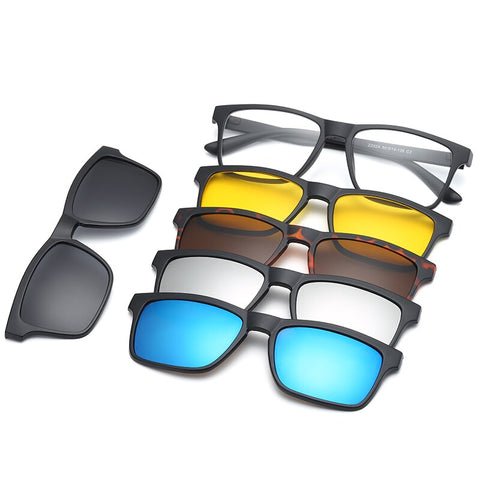 Mens and Womens Anti-Reflective UV400 Magnetic Clip on Sunglasses