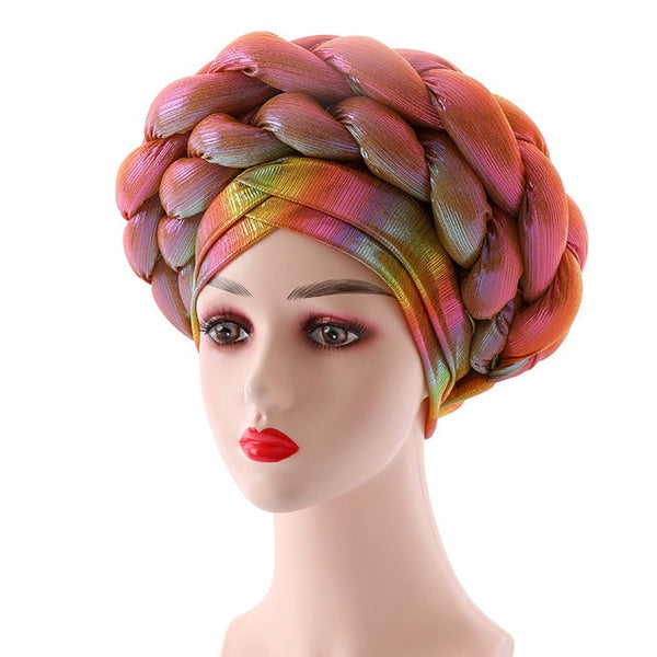 Womens Colorful Ready To Wear African Headwrap