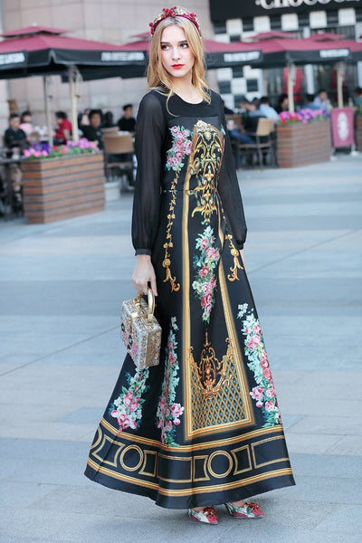Womens Traditional Designer Long sleeve Dress