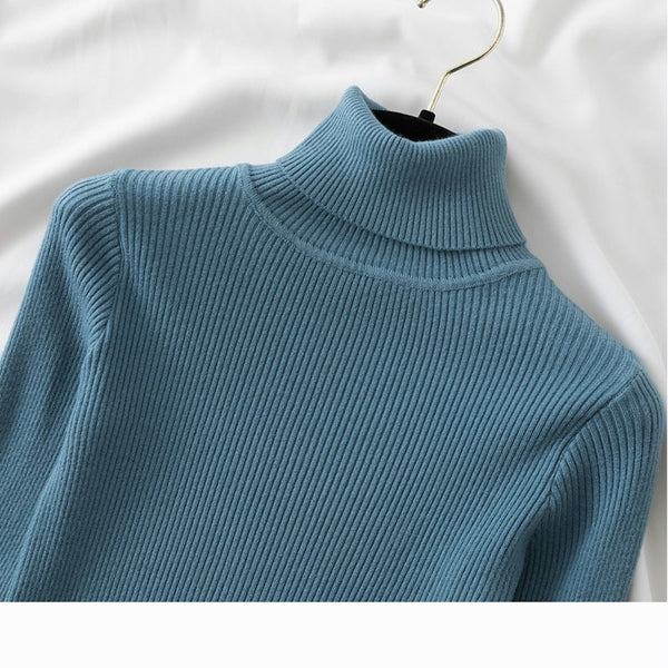 Womens Chic Pullover Turtleneck Sweaters