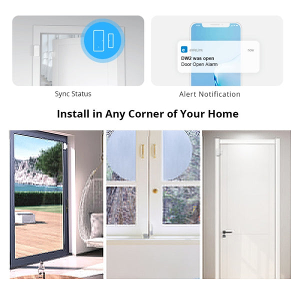 Smart Home Security WiFi Wireless Door & Window Sensors