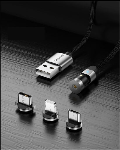 Silver Magnetic Charging Cable Plugs