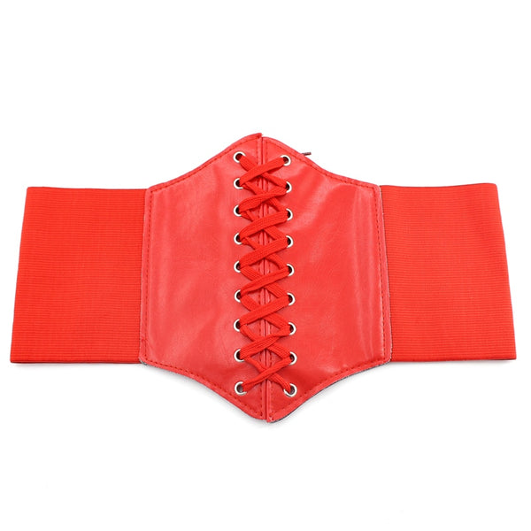 Womens Body Shapewear Pu Leather Elastic Corsets and Bustiers