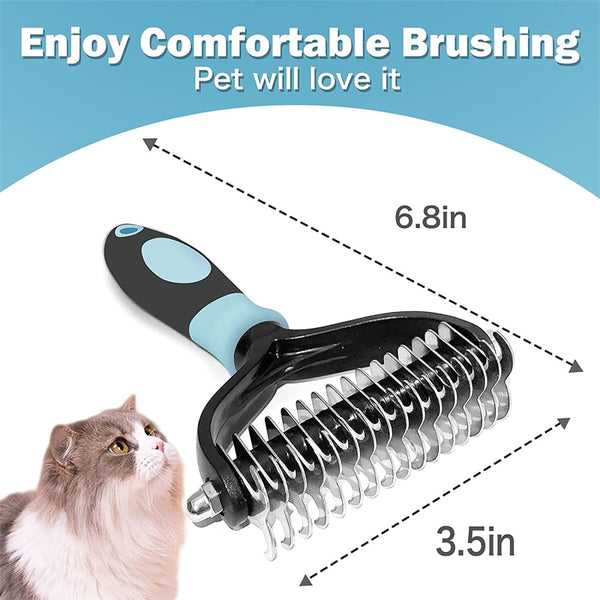 Professional 2 Sided Pet Deshedding Brush