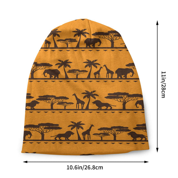 Mens African Animal Pattern Knitted Beanies
