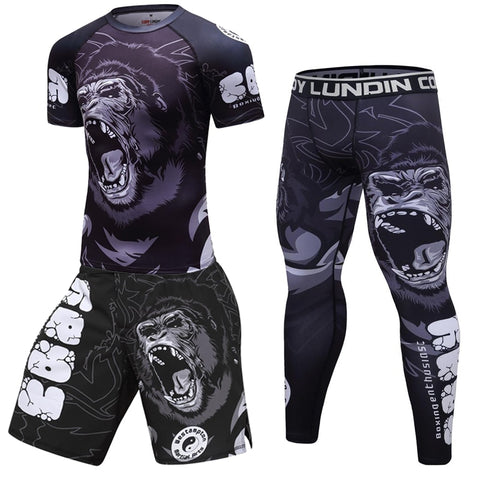Men's High Quality Compression Fitness Training Sets - Quick Dry King Kong