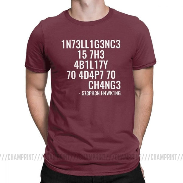 Mens and Womens Tricky Tees - Intelligence is The Ability to Adapt to Change