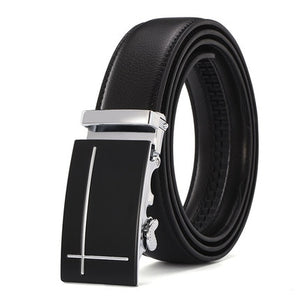 Mens Luxury Designer Cowhide Leather Belts, Automatic Buckle