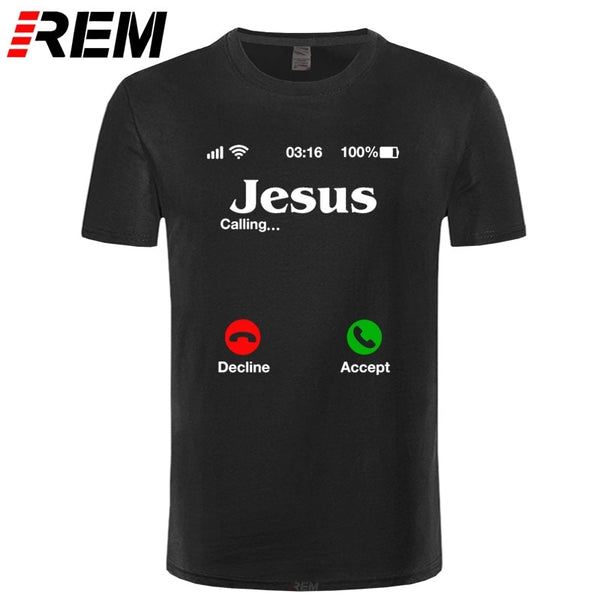 Jesus Is Calling T-Shirt w Decline and Accept Buttons