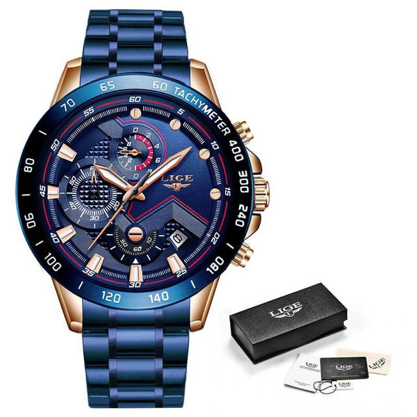 Mens Top Brand Luxury Chronograph Quartz Watch