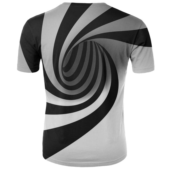 Men's 3D print Funny Optical Illusion T-shirts Swirling Optical Illusion