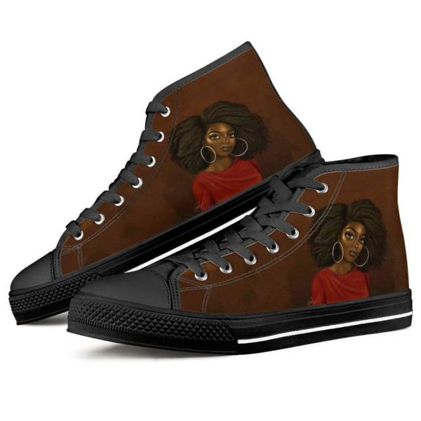 Womens Lace-Up Customizable Classic Sneakers - Black Lives Matter
