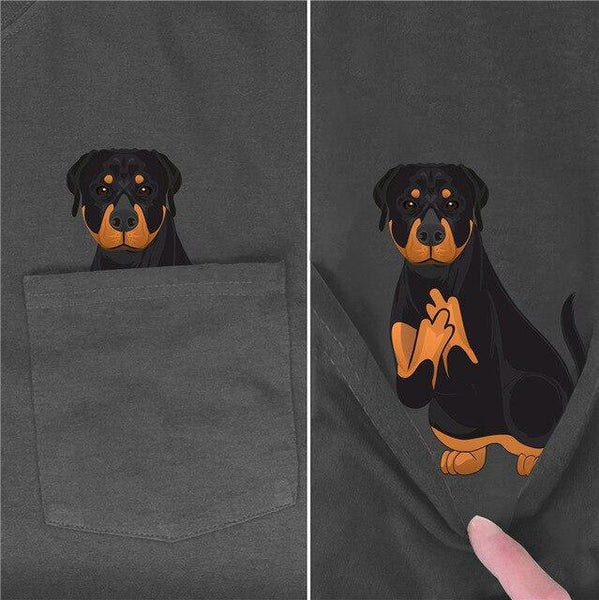 Funny 3D Animal in Pocket T-shirts