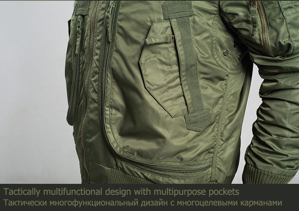 Mens Tactical Military Bomber Jacket Windproof Multipockets