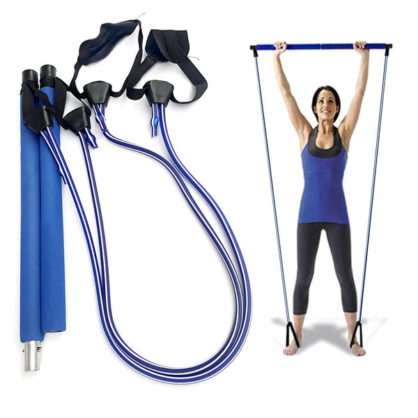 Professional Pilates Workout Stick with Resistance Band