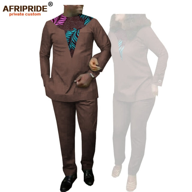 Couples Dashiki Outfits - Men`s and Womens 2 Piece Sets