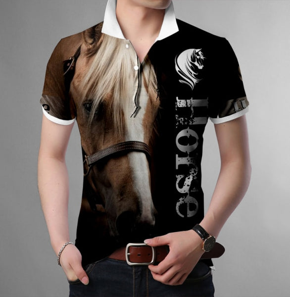 Mens and Womens Horse Love Polo Shirts and Shorts