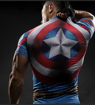 3D Compression T-Shirts - Captain America Superman Punisher MMA