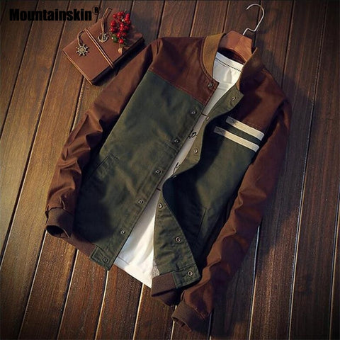 Men's Mountainskin High Quality Jacket - Green and Brown
