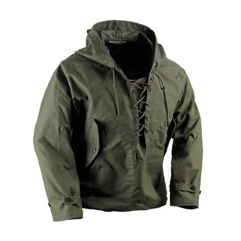 USN WW2 Military Hooded Deck Jacket-Pullover Lace Up