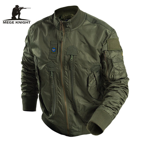 Mens Tactical Military Bomber Jacket Windproof Multipockets